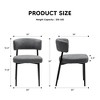 FONTOI Set of 4 Modern Dining Chairs with Curved Backrest Plush Upholstered Seat Sturdy Metal Frame Ergonomic Design for Dining Room or Office - 3 of 4