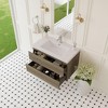 SEVOBAL Bathroom Vanities 36 Inch Sleek Floating Vanity: Resin Washbasin Whisper Quiet Soft Closing Storage, Gray, 35.43"*19.69"*22.44" - 2 of 4