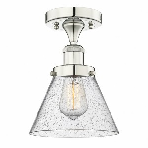 Cone - 1 Light Semi-Flush Mount In Industrial Style-9.75 Inches Tall and 7.75 Inches Wide - 1 of 1