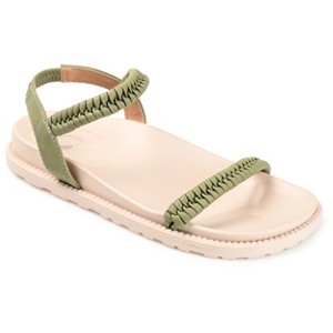 Journee Collection Womens Josee Multi Strap Flat Sandals Green 9 - 1 of 4