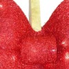 National Tree Company 20" PreLit Red Fabric Christmas Bow - 3 of 3
