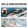 VEVOR 4 Bow Bimini Top Boat Cover, Detachable Mesh Sidewalls, 600D Polyester Canopy with 1" Aluminum Alloy Frame - 3 of 4