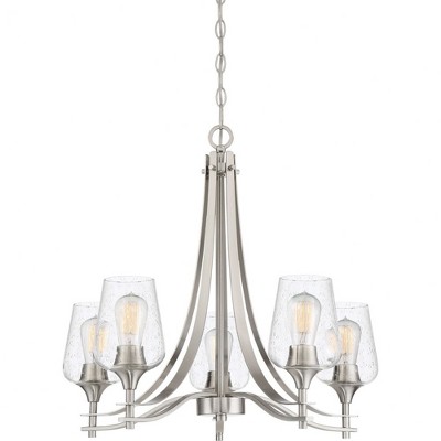 Quoizel Lighting Towne 5 - Light Chandelier in  Brushed Nickel