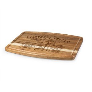 Toscana Disney Nightmare Before Christmas Halloween Ovale Acacia Cutting Charcuterie Board - 1 of 4