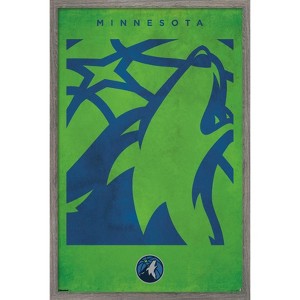 Trends International NBA Minnesota Timberwolves - Logo 25 Framed Wall Poster Prints - 1 of 4