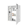 ChicFurnit Bathroom Storage Cabinet Yoder Cabinet with Four Open Shelves and One Door for Bathroom Use, White, 32.68"*22.05"*3.55" - 2 of 4