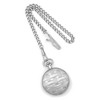 Black Bow Jewelry Charles Hubert Chrome Finish Brass Basketweave Pocket Watch 42mm - 4 of 4