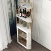 Corner Wine Rack, with Detachable Wine Rack, Bar Cabinet with Glass Holder, Small Sideboard and Buffet Cabinet with Mesh Door - 4 of 4