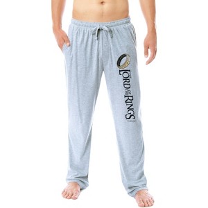 The Lord of the Rings Men's Great Ring of Power Lounge Pajama Pants Grey - 1 of 3