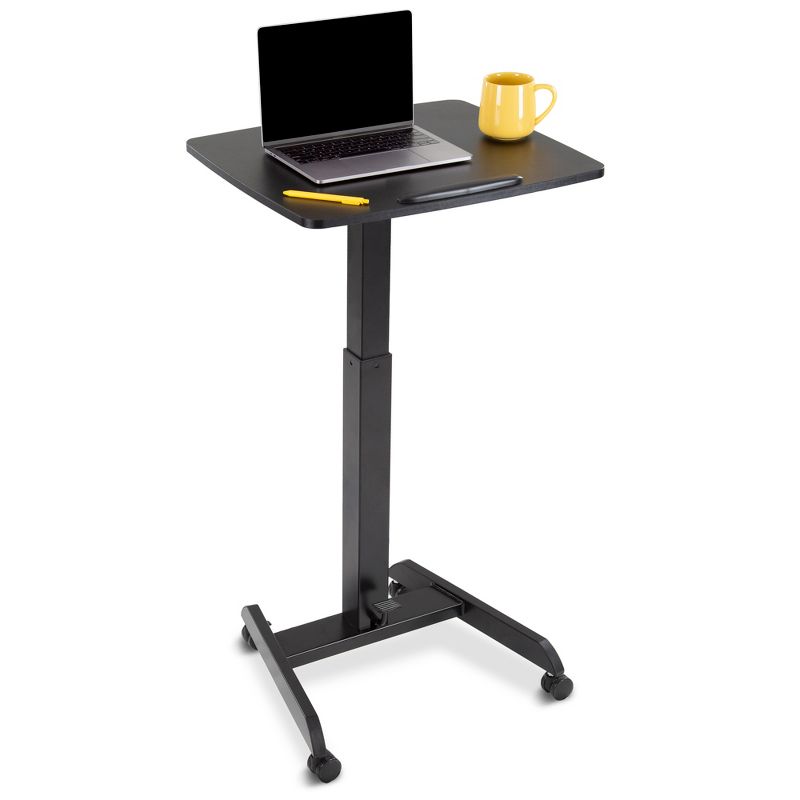 Cruizer 360 Tilting Mobile Podium with Pneumatic Height Adjustments – Black – Stand Steady, 1 of 13