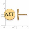 Black Bow Jewelry 14k Yellow Gold Plated Sterling Silver Alpha Sigma Tau Greek Life Stud Earrings - 2 of 3