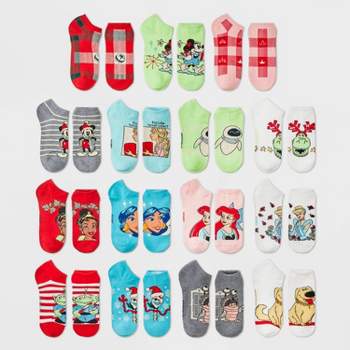 Girls' Disney 100 15 Days of Socks Advent Calendar - Gray