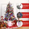 Whizmax 3ft Pre-Lit Artificial Holiday Christmas Tree with 78 Lights, Red Berry Clusters and Transparent Light Box for Home Office Decoration - 3 of 4