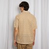 Campus Sutra Men Men's Canvas Beige Chevron-Knit Shirt - 4 of 4