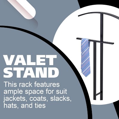 Chrome Finish Metal Suit Valet Stand with Hangers
