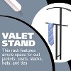 Kings Brand Furniture - Dossi Metal Suit Valet Stand, Clothes Rack, Clothing Organizer, Jacket Hanger, Tie Hanger - 4 of 4