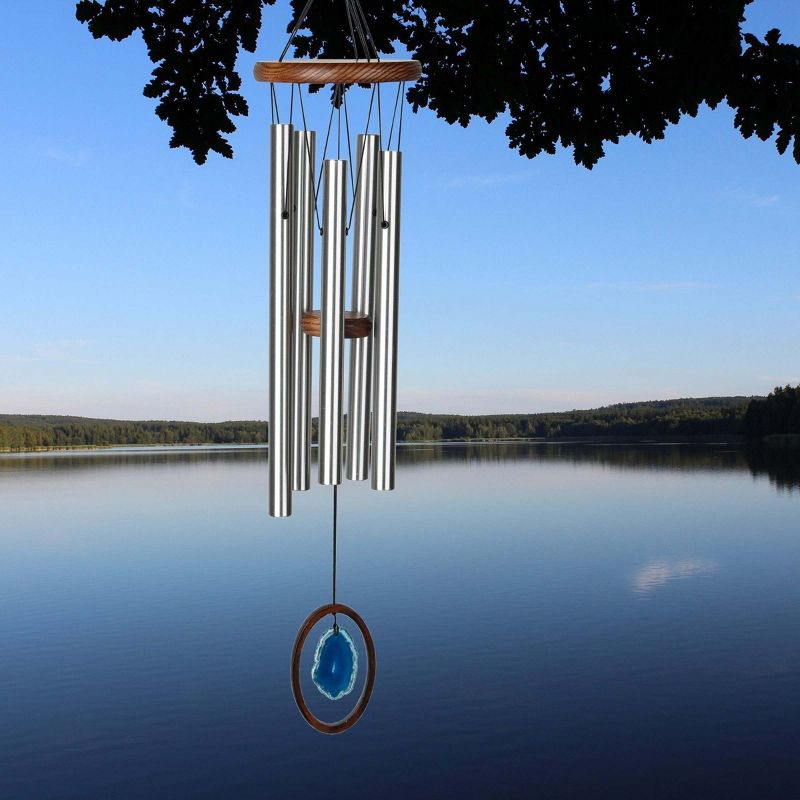Woodstock Wind Chimes Signature Collection, Woodstock Agate Chime, 25'' Wind Chime, 3 of 12