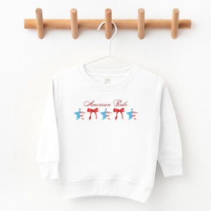 The Juniper Shop American Babe Star Bow Coquette  Toddler Sweatshirt - 1 of 4