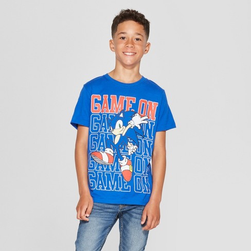 Boys Sega Sonic The Hedgehog Game On Short Sleeve T Shirt Royal - boys sega sonic the hedgehog game on short sleeve t shirt royal blue target