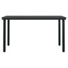 vidaXL Patio Dining Set Outdoor Dining Set Table and Chair Set for Garden - Gray and Black 55.1" Table Length 4 Items - 4 of 4