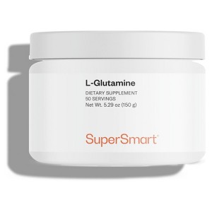 SuperSmart L-Glutamine Powder 3mg per Day - Pure & Undiluted - Post Workout Drink for Men & Women | Non-GMO & Gluten Free - 150 g - 1 of 4