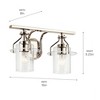 Kichler Lighting Everett 2 - Light Vanity in  Polished Nickel - 3 of 4
