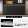 Modern Hall Tree Bench, 3 Hooks & Shoe Storage Combo, 5-in-1 Entryway Solution with Comfortable Cushion for Home Organization - 4 of 4