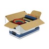 Bankers Box STOR/FILE Medium-Duty Strength Storage Boxes, Letter Files, 12.25" x 24.13" x 10.75", White/Blue, 12/Carton - 2 of 4