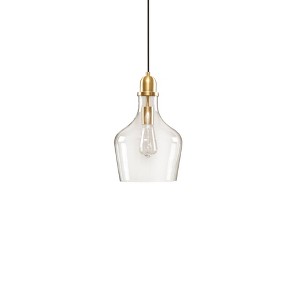 Ink+Ivy Auburn Bell Shaped Hanging Glass Simple Industrial Pendant Light - 1 of 4