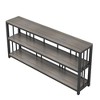 Resenkos Console Sofa Table, Display Shelf,70.9" Console Table, 3-Tier Sofa Table with Metal Frame Gray - 4 of 4
