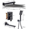CASAINC 12" Inch Wall Mounted Square Shower System Set with Handheld Spray & Tub Spout - 2 of 2