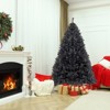 Angel Sar 6FT Black Artificial Christmas Tree, 1050 PVC Branch Tips, Metal Stand, Easy Assembly for Modern Holiday Decor - 3 of 4