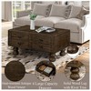 Bella Depot 40‘’W Solid Wood Coffee Table with 4 Drawers for Living Room - 3 of 4