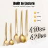 YIYIBYUS 90PCS Gold Dinnerware Set, Gold Flatware Cutlery Set, Stainless Steel Utensils Set for Home Restaurant - 4 of 4