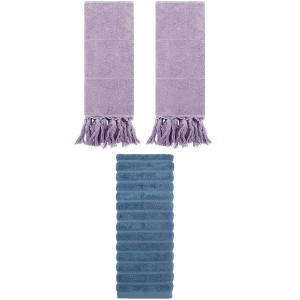 REGALWOVEN 3 Packs Solid Absorbent Soft Cotton Hand Towels 14" x 30" - 1 of 4
