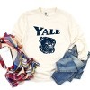 Yale Bulldog Distressed - Women's Garment Dyed Long Sleeve Graphic T-Shirt - 2 of 4