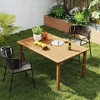 HOMLUX 59" Outdoor Patio Dining Table with 2" Umbrella Hole for Pool, Yard, Lawn - 3 of 4