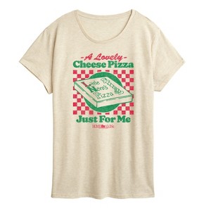 Women's - Home Alone - Lovely Cheese Pizza Just For Me-Women's Short Sleeve Graphic T-Shirt Short Sleeve Graphic T-Shirt - 1 of 3