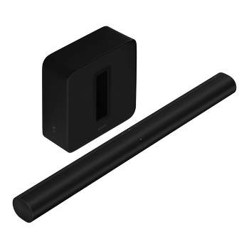 Sonos Immersive Set with Ray Compact Soundbar, Sub Mini Wireless Subwoofer,  and Pair of Era 100 Wireless Smart Speakers (Black)
