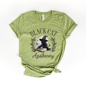 Simply Sage Market Women's Black Cat Apothecary Short Sleeve Graphic Tee - 1 of 4
