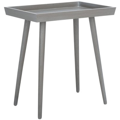 Slate Grey Pine Rectangular Tray Accent Table