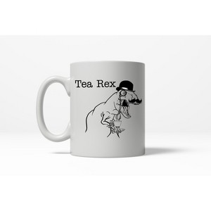 Crazy Dog T-Shirts Tea Rex Funny Dinosaur Nerdy Vintage Ceramic Coffee Drinking Mug  - 11oz - 1 of 4