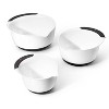  OXO Good Grips 3- Piece Plastic Mixing Bowl Set, 2500  ml,White/Black : Everything Else