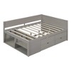 NicBex Full Size Daybed with Storage Wooden Day Bed Frame Twin with 4 Drawers and 3 Shelves for Bedrooms - 4 of 4