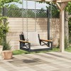 vidaXL Swing Bench with Cushions Black 24.8"x24.4"x15.7" Poly Rattan - 3 of 4