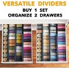 Set of 6 Bamboo Drawer Dividers , 4.65” High, Expandable Organizers for Clothing,Adjustable (17-22" Sizes) - SpaceAid® - 2 of 4