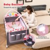 Infans 4 in 1 Baby Playard Portable Infant Nursery Center w/ Zippered Door Colorful - 4 of 4