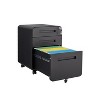 Compact rolling file cabinet with anti-tilt design¡ªthree drawers for legal/A4 documents, moisture-proof steel for office durability. - 2 of 4