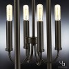 Urban Ambiance Luxury Modern Farmhouse Narrow Chandelier,  25"H x 14"W,  Olde Bronze Finish, UHP2382 - 4 of 4