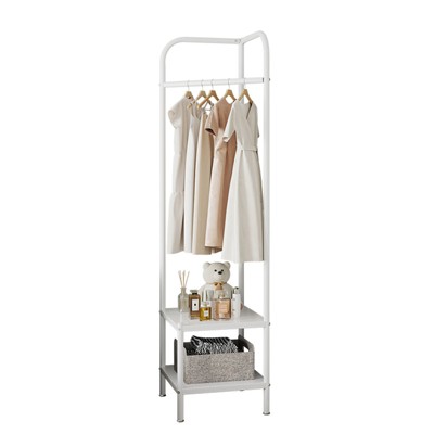 Metal Corner Coat Racks,Freestanding Garment Rack With Storage Shelf,Clothing Racks Entryway Coat Rack For Hallway,Entryway, Bedroom,Living Room
